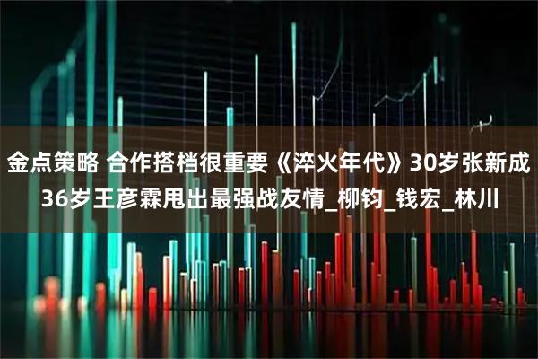 金点策略 合作搭档很重要《淬火年代》30岁张新成36岁王彦霖甩出最强战友情_柳钧_钱宏_林川