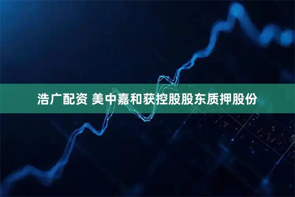 浩广配资 美中嘉和获控股股东质押股份