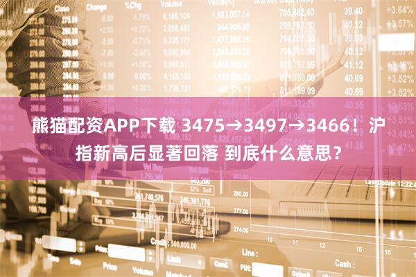 熊猫配资APP下载 3475→3497→3466！沪指新高后显著回落 到底什么意思？