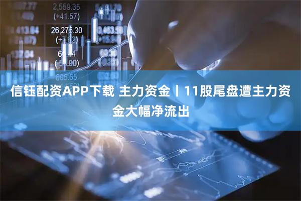 信钰配资APP下载 主力资金丨11股尾盘遭主力资金大幅净流出