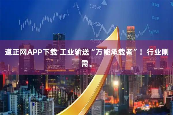 道正网APP下载 工业输送“万能承载者”!行业刚需。
